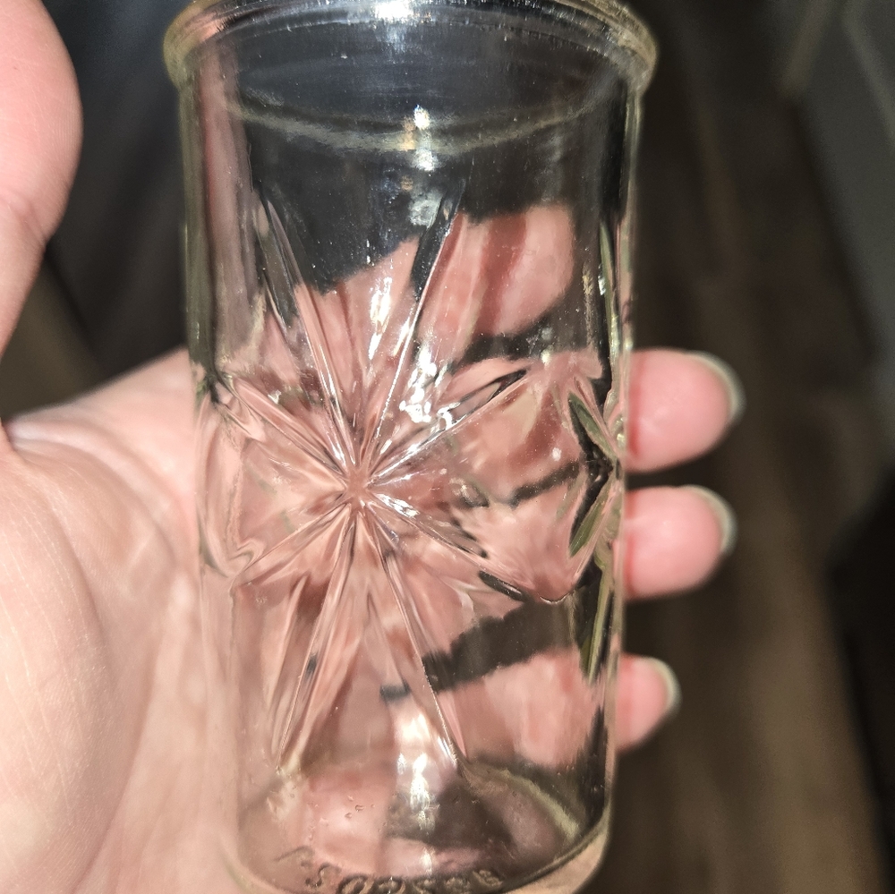Vintage Mid Century Modern Atomic Starburst Jelly Jar/Juice Glass